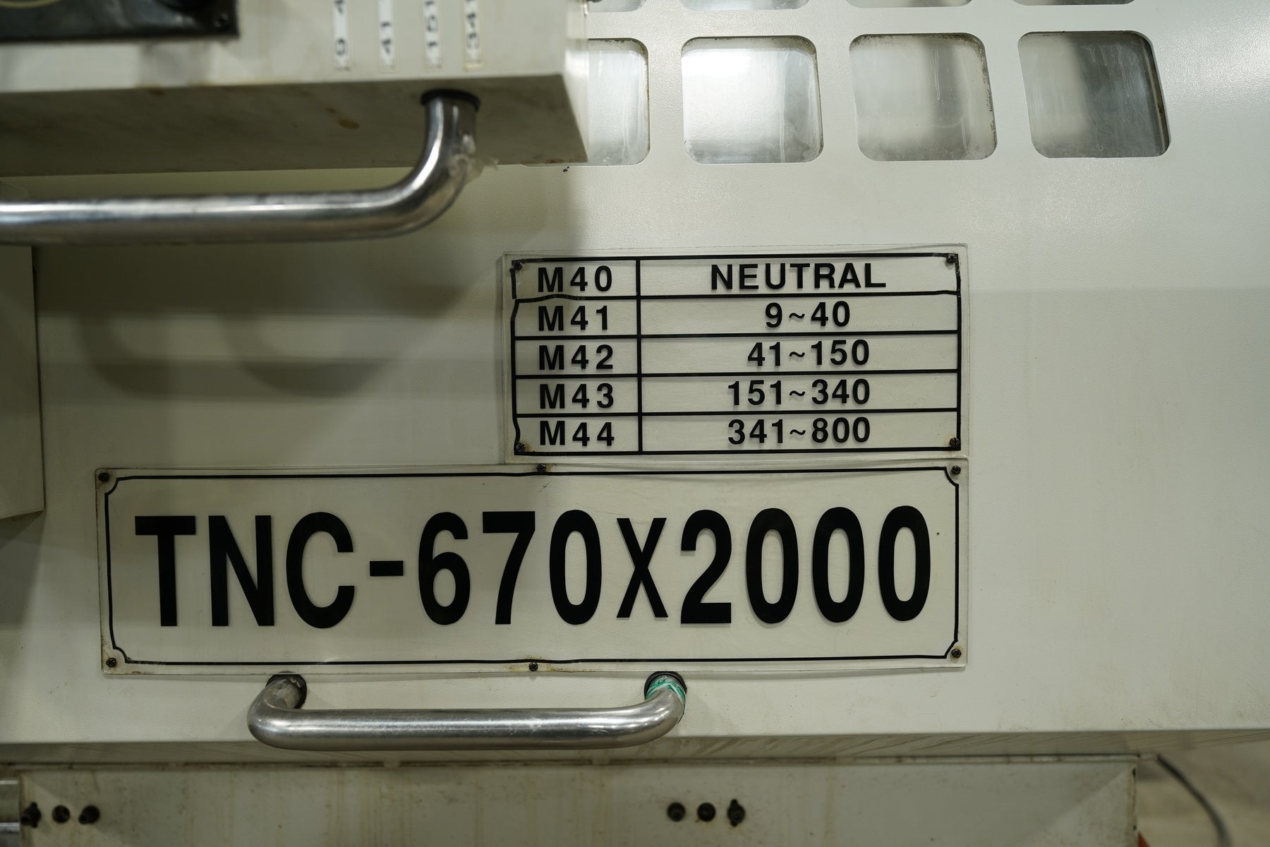 Modern TNC 670 x 2000 CNC Lathe with 26-inch Swing, 80-inch Centers, and 6.25-inch Bore Modern