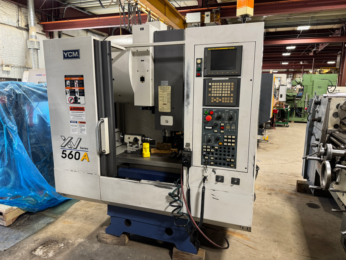 YCM FV560A CNC vertical milling machine with BT40 spindle and FANUC control – Stan Canada