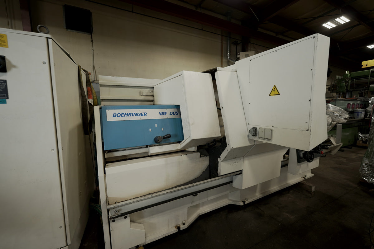 Boehringer VDF DUS 560 CNC Lathe with 23-inch Swing, 60-inch Centers, and 2.44-inch Bore Modern