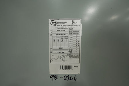 150 KVA 480Y/277V To 208D Dry-Type Isolation Transformer (Multi-Tap) - Stan Canada