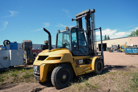Caterpillar Leavitt P20000 Diesel Forklift with 20000 lbs Capacity and Pneumatic Tires Modern