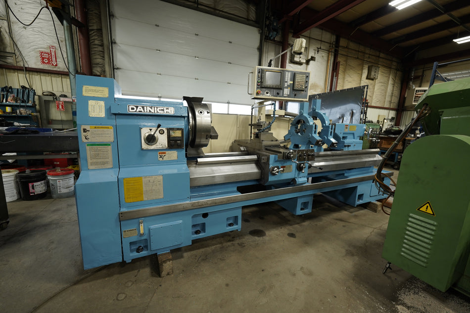 Dainichi DLX 65 x 200 CNC Lathe with 26-inch Swing, 80-inch Centers, and 4.25-inch Bore Modern