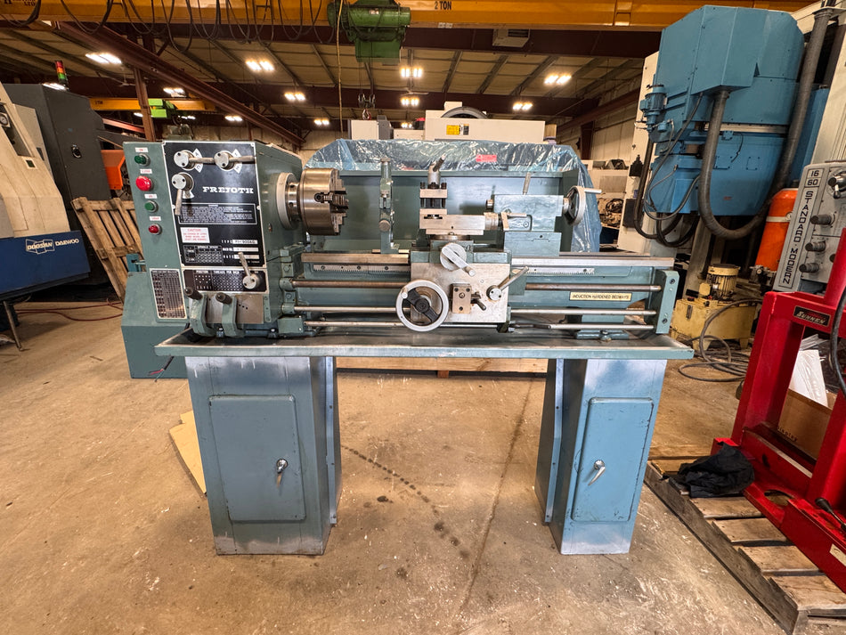 FREJOTH FI-900AG manual lathe with 8-inch chuck, 12-inch swing, and DRO – Stan Canada
