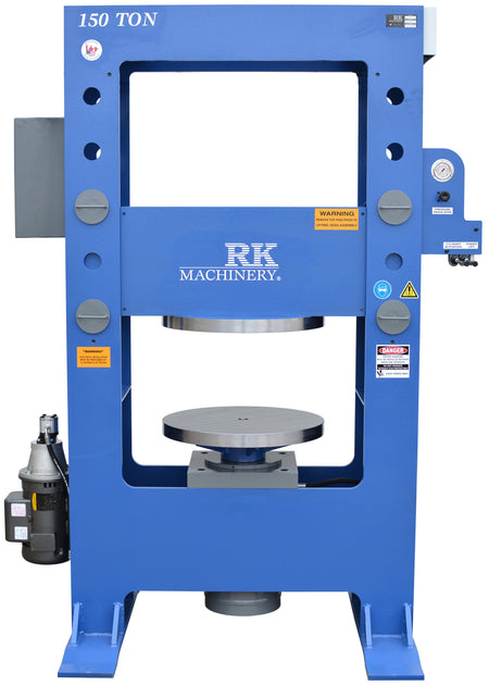 RK Machinery FTP-150 forklift tire hydraulic press with 150 ton capacity