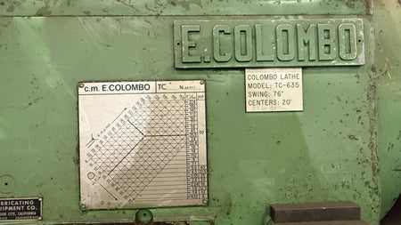 E. Colombo TC-630 engine lathe - Stan Canada