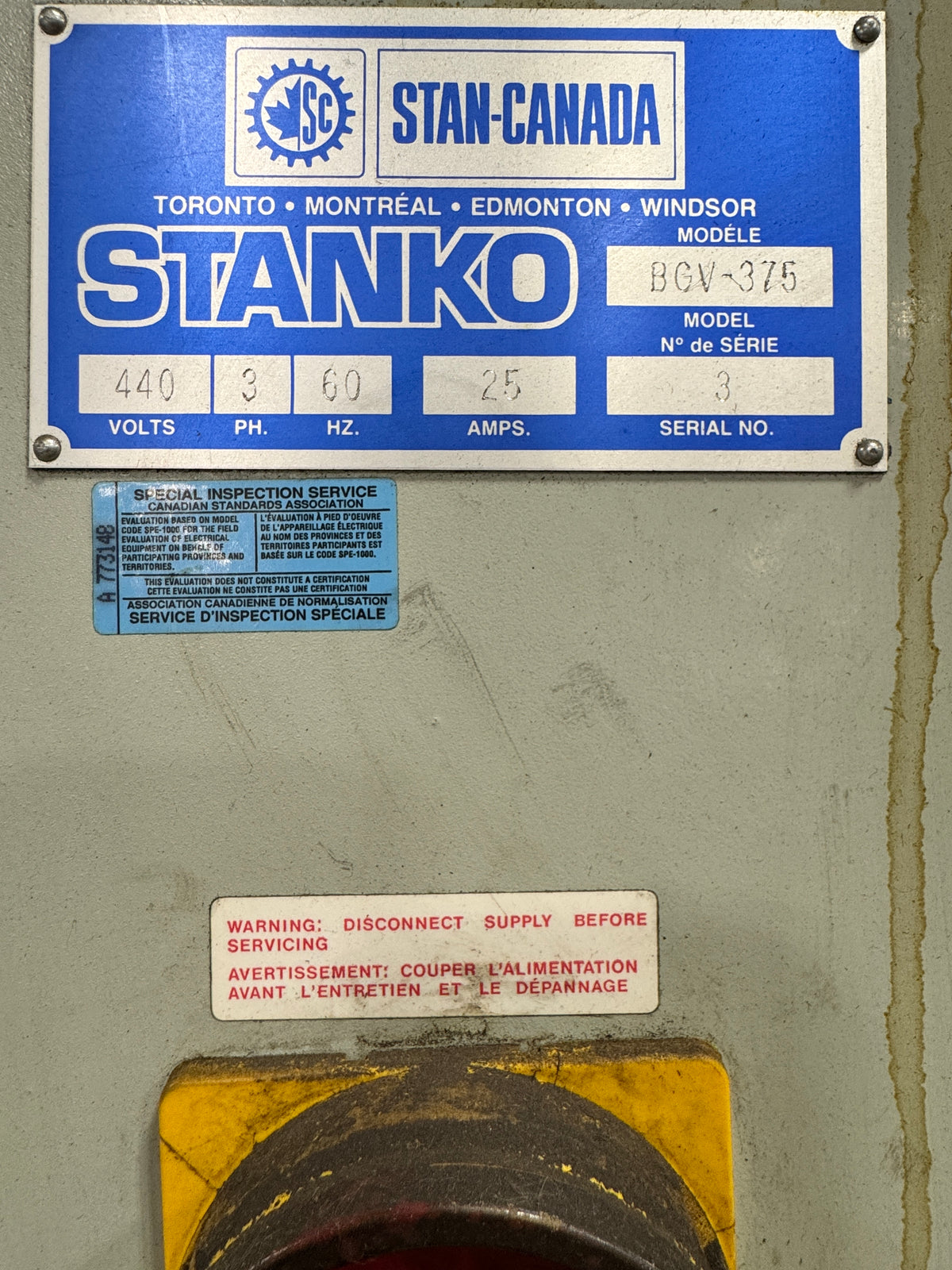 STANKO BGV-375 milling machine - Stan Canada