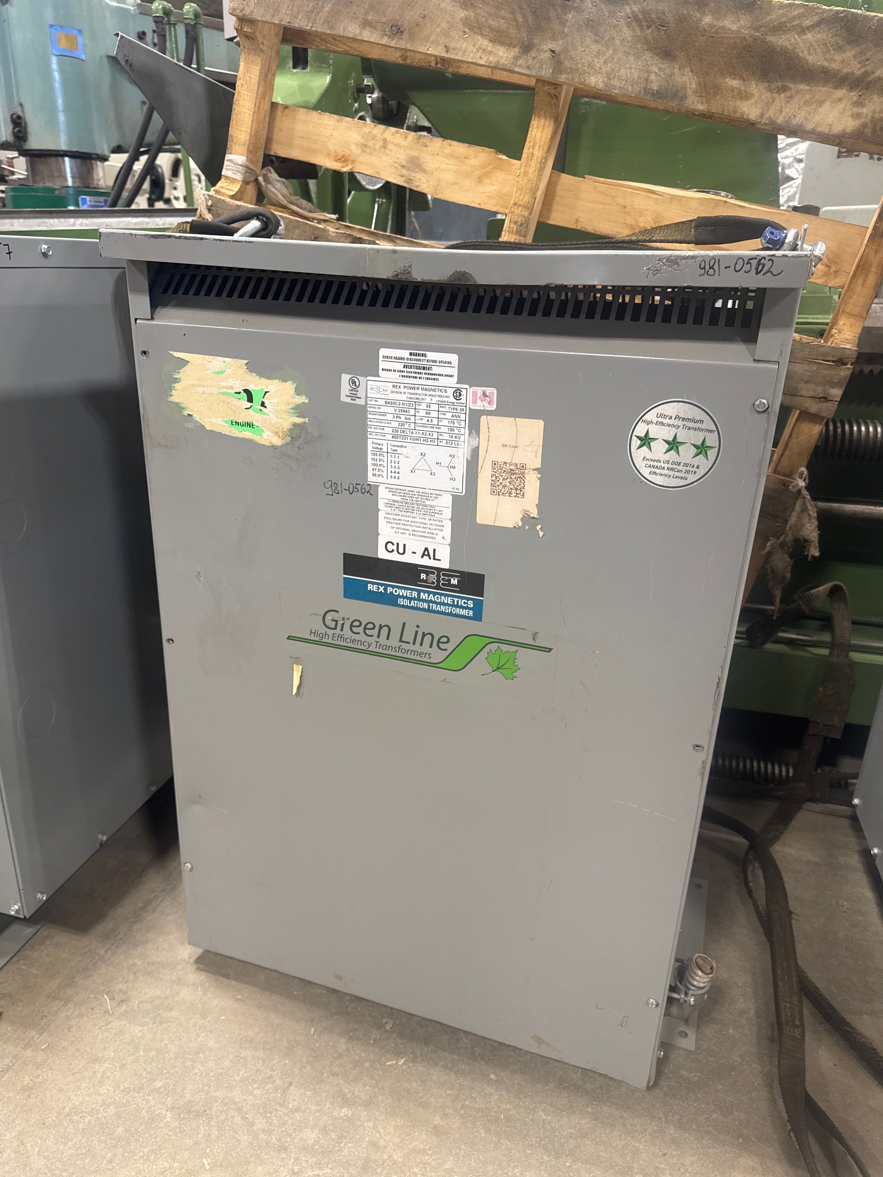 55 KVA 400Y231V to 220  Isolation Transformer - Stan Canada