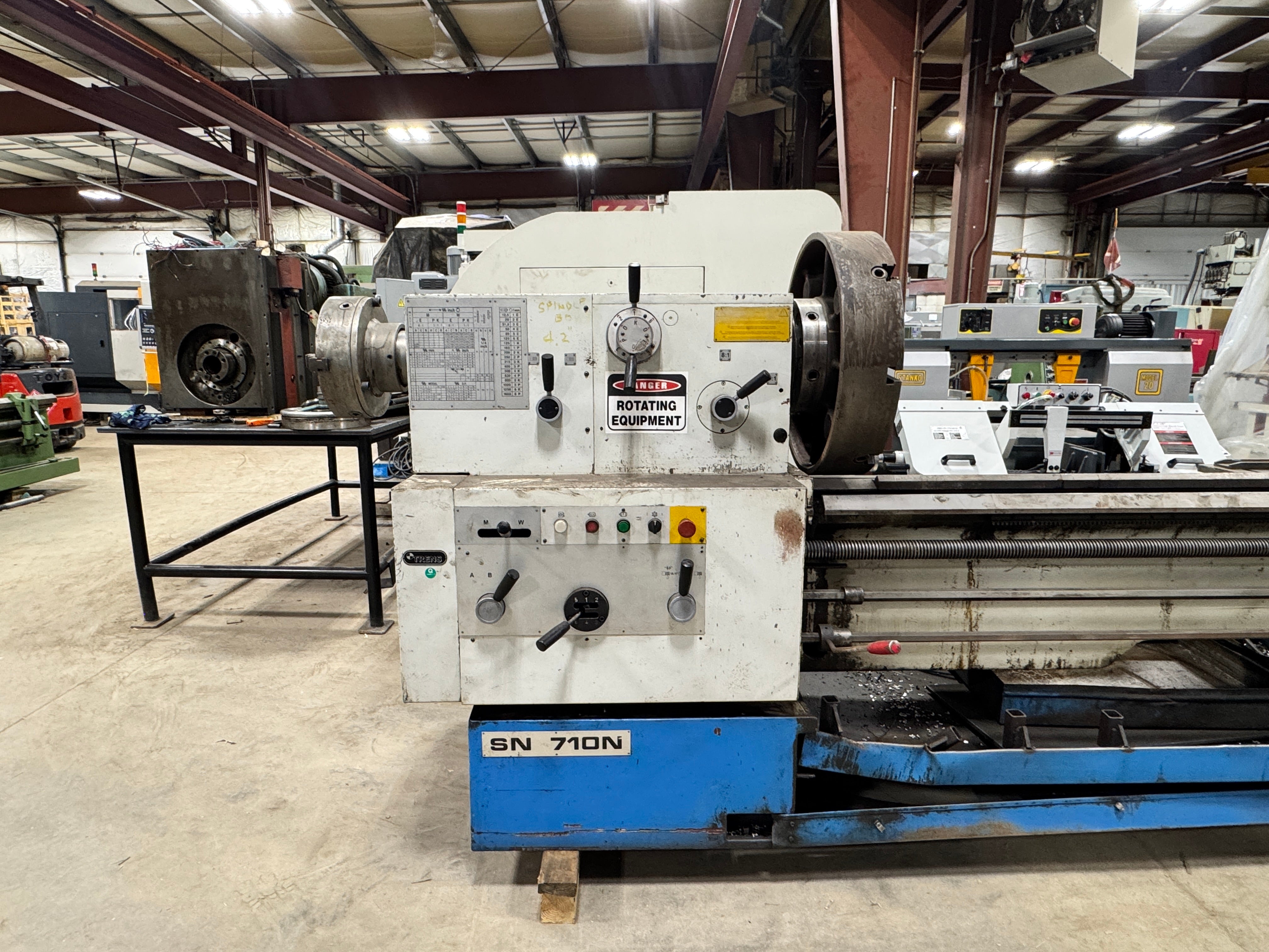 TRENS SN 710N Heavy Duty Engine Lathe 28" x 120" w/ DRO - Stan Canada