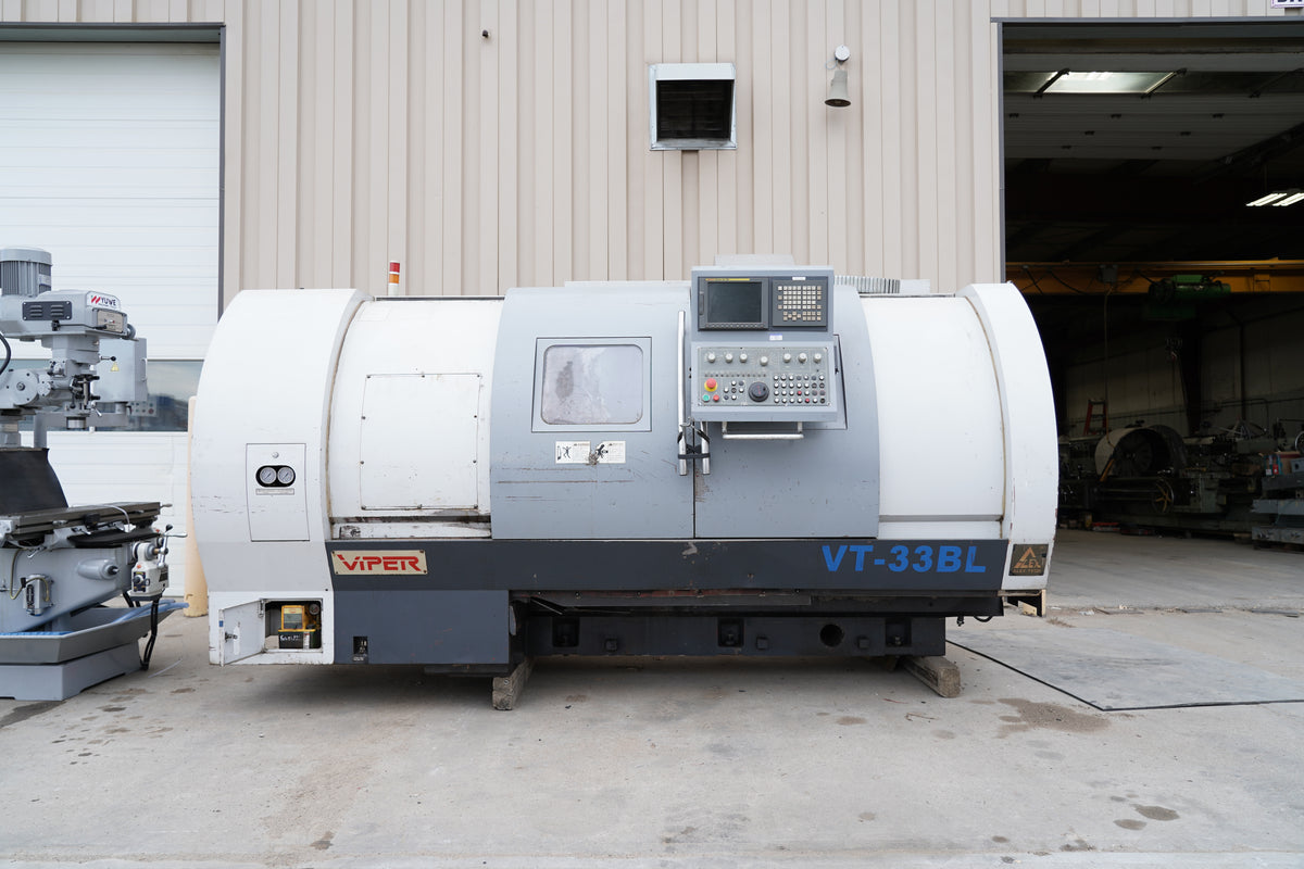 Mighty Viper VT33BL CNC Lathe with 26.8-inch Swing, 5.15-inch Bore, and Fanuc Control Modern