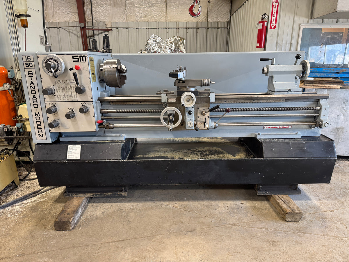 Standard Modern 16x60 manual lathe with 10-inch 3-jaw chuck and quick-change tool post – Stan Canada
