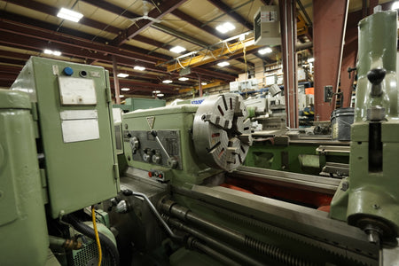 Stanko 1M63B Lathe with 28-inch Swing, 120-inch Centers, and 3-1/4-inch Bore Modern