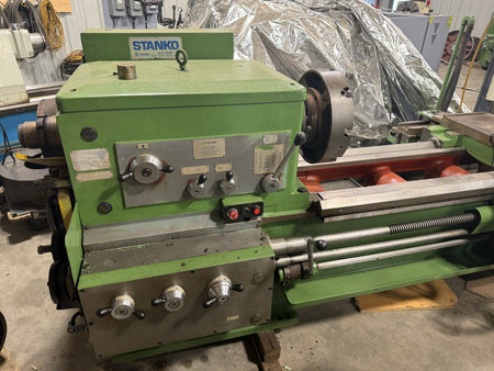 Stanko 1M63B Lathe with 28-inch Swing, 120-inch Centers, and 3-1/4-inch Bore Modern