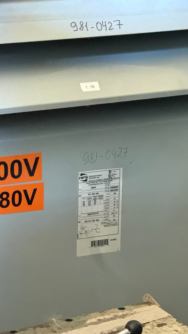 150 KVA 600V to 480Y/277V Isolation Transformer