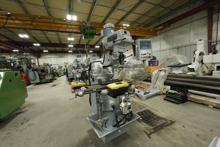 A 1 Phase with 3HP Motor. Best for garage shops and small-size machine shops. A Manual Mill with either R8 or 40 Taper Spindle Taper (Tool). The TM250 Milling Machine has DRO included for precision. Stan Canada Industrial Machine Tool carry this manual milling machine so enthusiast and small shops can start. 
