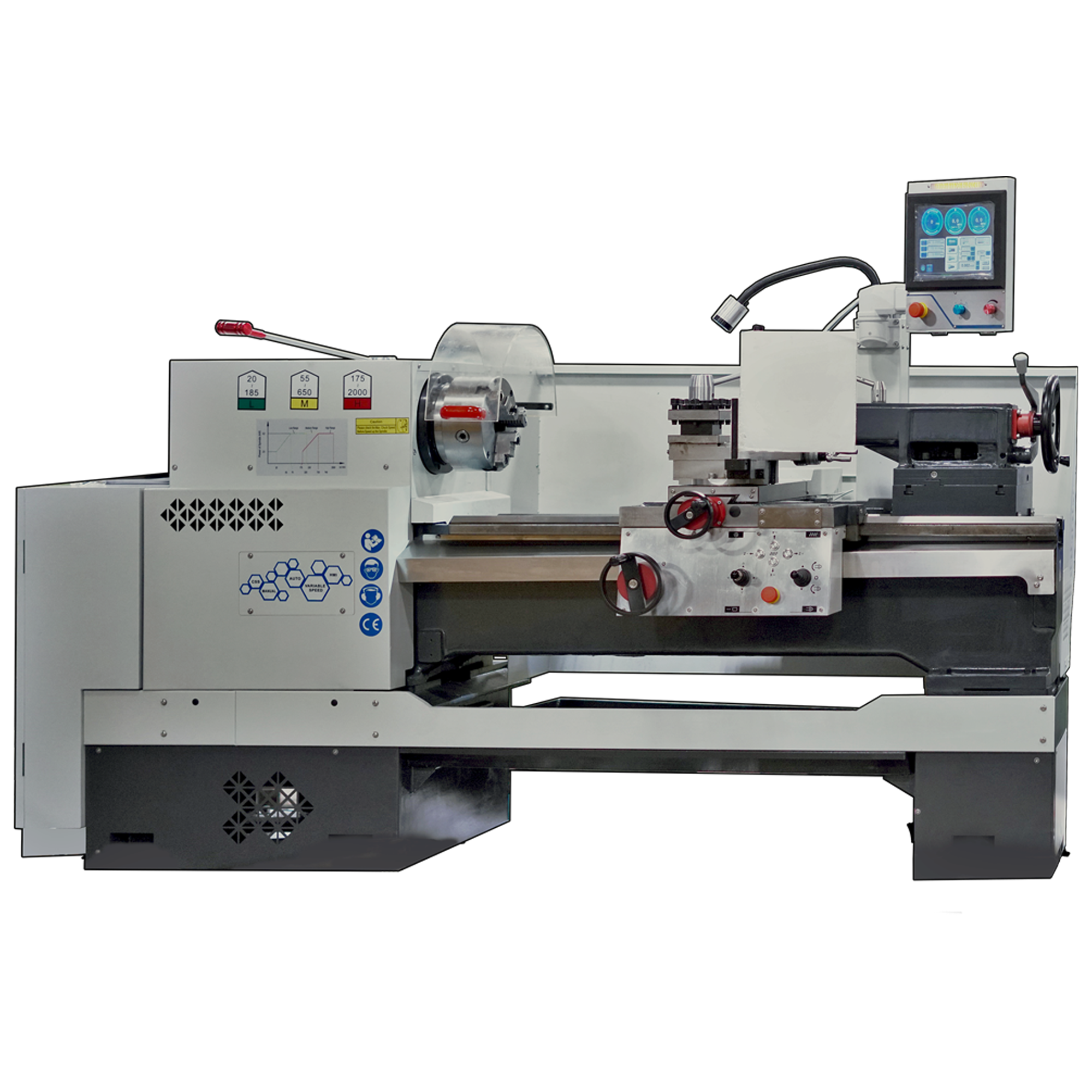 We have a new & used lathe for sale in our machine shop in Edmonton Alberta Canada. Smart Lathe is our new line of manual lathes that are made to simplify work with programmable threading without G-Code (CNC) required. Variable speed and touch screen settings so you don't need to crank a lot of handles. Stan Canada
Stanko Smart Lathe S2040 with 12.5-inch 4-jaw chuck and 12.1-inch touchscree