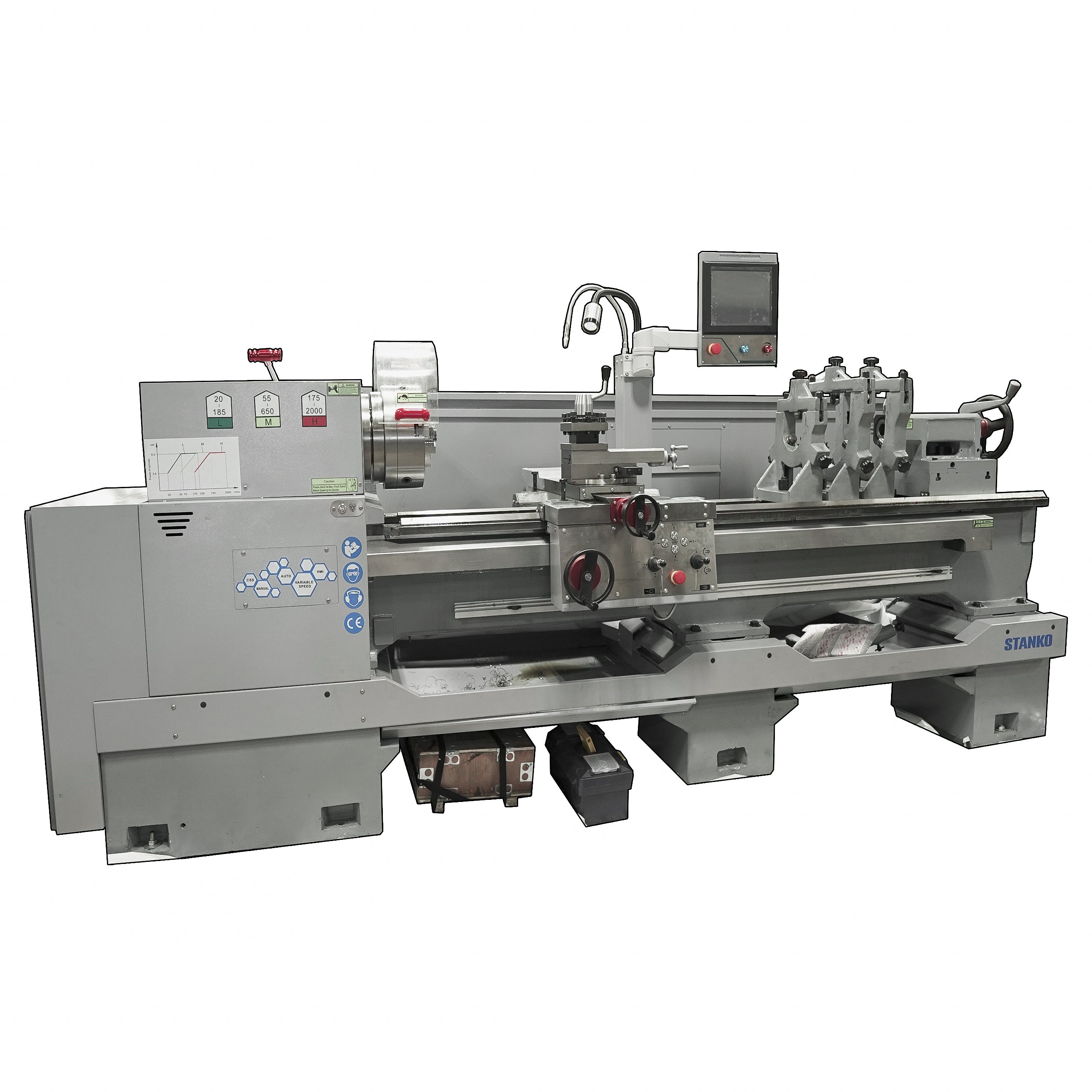 We have a new & used lathe for sale in our machine shop in Edmonton Alberta Canada. Smart Lathe is our new line of manual lathes that are made to simplify work with programmable threading without G-Code (CNC) required. Variable speed and touch screen settings so you don't need to crank a lot of handles. Stan Canada Industrial Machine Tools Inc